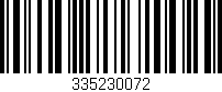 Código de barras (EAN, GTIN, SKU, ISBN): '335230072'