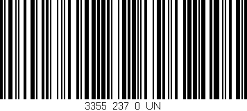 Código de barras (EAN, GTIN, SKU, ISBN): '3355_237_0_UN'