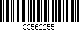 Código de barras (EAN, GTIN, SKU, ISBN): '33562255'