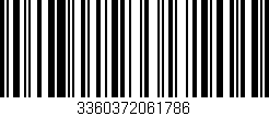 Código de barras (EAN, GTIN, SKU, ISBN): '3360372061786'