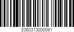 Código de barras (EAN, GTIN, SKU, ISBN): '3360373000081'