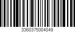 Código de barras (EAN, GTIN, SKU, ISBN): '3360375004049'