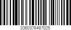 Código de barras (EAN, GTIN, SKU, ISBN): '3360376487025'
