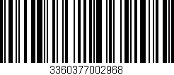 Código de barras (EAN, GTIN, SKU, ISBN): '3360377002968'