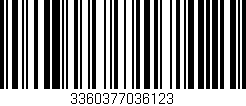Código de barras (EAN, GTIN, SKU, ISBN): '3360377036123'