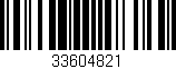 Código de barras (EAN, GTIN, SKU, ISBN): '33604821'