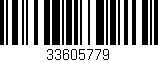 Código de barras (EAN, GTIN, SKU, ISBN): '33605779'