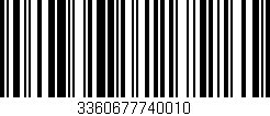 Código de barras (EAN, GTIN, SKU, ISBN): '3360677740010'