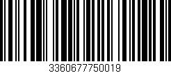 Código de barras (EAN, GTIN, SKU, ISBN): '3360677750019'