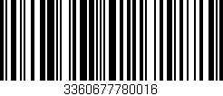 Código de barras (EAN, GTIN, SKU, ISBN): '3360677780016'
