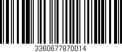 Código de barras (EAN, GTIN, SKU, ISBN): '3360677870014'