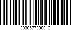 Código de barras (EAN, GTIN, SKU, ISBN): '3360677880013'