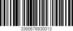 Código de barras (EAN, GTIN, SKU, ISBN): '3360679930013'