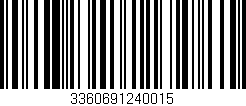 Código de barras (EAN, GTIN, SKU, ISBN): '3360691240015'