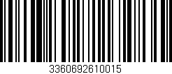 Código de barras (EAN, GTIN, SKU, ISBN): '3360692610015'