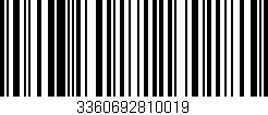 Código de barras (EAN, GTIN, SKU, ISBN): '3360692810019'