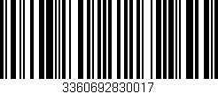Código de barras (EAN, GTIN, SKU, ISBN): '3360692830017'