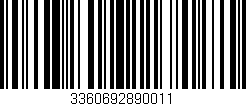 Código de barras (EAN, GTIN, SKU, ISBN): '3360692890011'