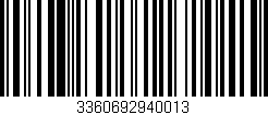 Código de barras (EAN, GTIN, SKU, ISBN): '3360692940013'