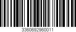 Código de barras (EAN, GTIN, SKU, ISBN): '3360692960011'