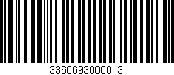 Código de barras (EAN, GTIN, SKU, ISBN): '3360693000013'