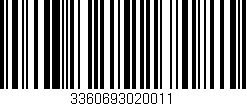 Código de barras (EAN, GTIN, SKU, ISBN): '3360693020011'