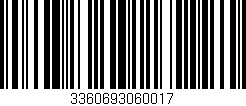 Código de barras (EAN, GTIN, SKU, ISBN): '3360693060017'