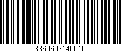 Código de barras (EAN, GTIN, SKU, ISBN): '3360693140016'