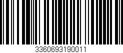 Código de barras (EAN, GTIN, SKU, ISBN): '3360693190011'