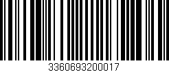 Código de barras (EAN, GTIN, SKU, ISBN): '3360693200017'