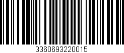 Código de barras (EAN, GTIN, SKU, ISBN): '3360693220015'