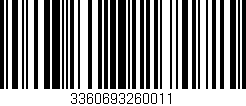 Código de barras (EAN, GTIN, SKU, ISBN): '3360693260011'