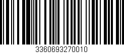 Código de barras (EAN, GTIN, SKU, ISBN): '3360693270010'