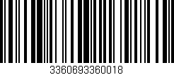 Código de barras (EAN, GTIN, SKU, ISBN): '3360693360018'