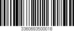 Código de barras (EAN, GTIN, SKU, ISBN): '3360693500018'