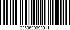 Código de barras (EAN, GTIN, SKU, ISBN): '3360698690011'