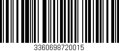 Código de barras (EAN, GTIN, SKU, ISBN): '3360698720015'