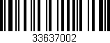 Código de barras (EAN, GTIN, SKU, ISBN): '33637002'