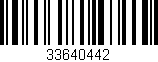Código de barras (EAN, GTIN, SKU, ISBN): '33640442'