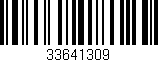 Código de barras (EAN, GTIN, SKU, ISBN): '33641309'