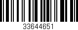 Código de barras (EAN, GTIN, SKU, ISBN): '33644651'