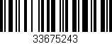 Código de barras (EAN, GTIN, SKU, ISBN): '33675243'