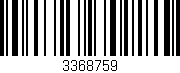 Código de barras (EAN, GTIN, SKU, ISBN): '3368759'