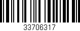 Código de barras (EAN, GTIN, SKU, ISBN): '33706317'
