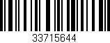 Código de barras (EAN, GTIN, SKU, ISBN): '33715644'