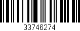 Código de barras (EAN, GTIN, SKU, ISBN): '33746274'