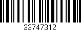 Código de barras (EAN, GTIN, SKU, ISBN): '33747312'