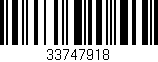 Código de barras (EAN, GTIN, SKU, ISBN): '33747918'