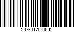 Código de barras (EAN, GTIN, SKU, ISBN): '3376317030892'