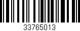 Código de barras (EAN, GTIN, SKU, ISBN): '33765013'
